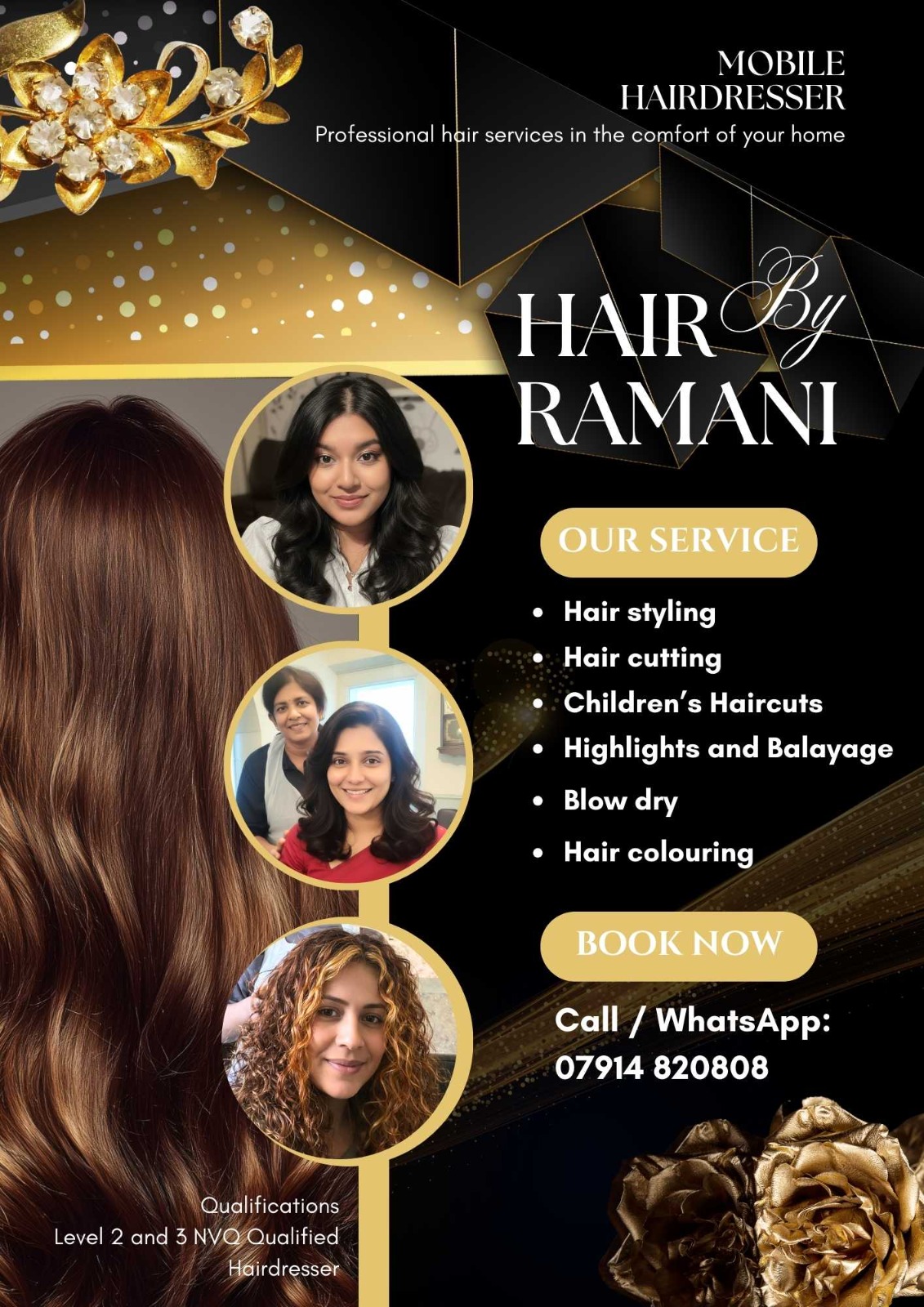Hair By Ramani Mobile Hairdresser Flyer